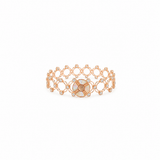 Rose gold Loop bracelet-ring duo