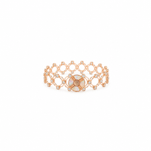 Rose gold Loop bracelet-ring duo