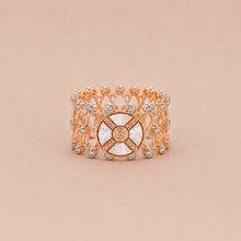 Rose gold Loop bracelet-ring duo