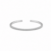 Classic Silver women`s open-ended bracelet