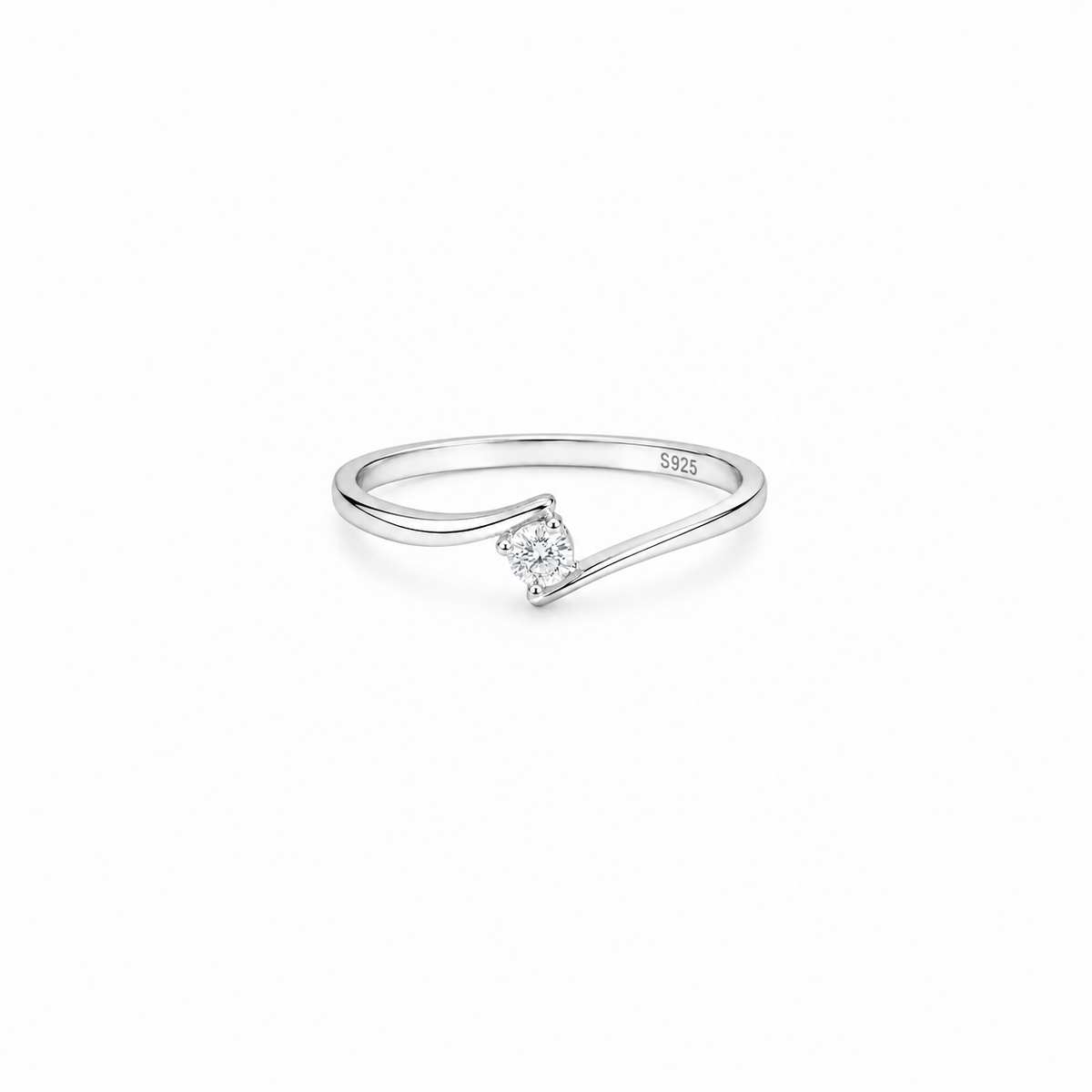 Soft Crest Ring in Silver