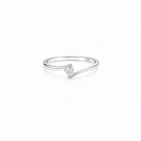 Soft Crest Ring in Silver
