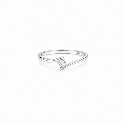 Soft Crest Ring in Silver