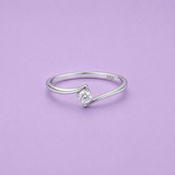 Soft Crest Ring in Silver