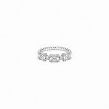 Rectelle Ring – Sterling Silver in Sleek Sparkle