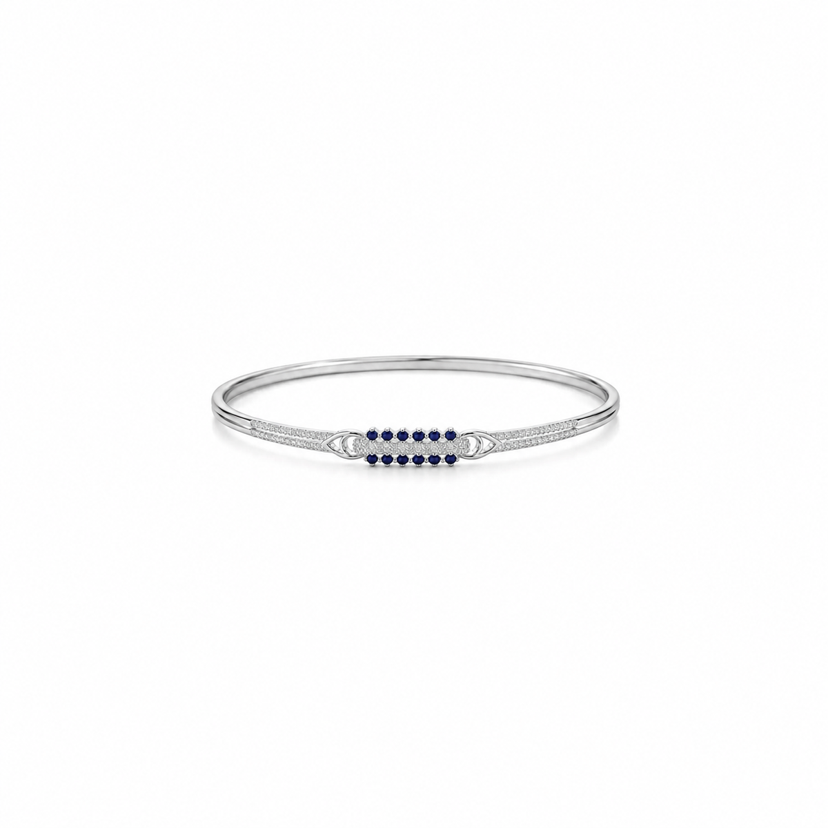 Silver-blue stoned Bracelet
