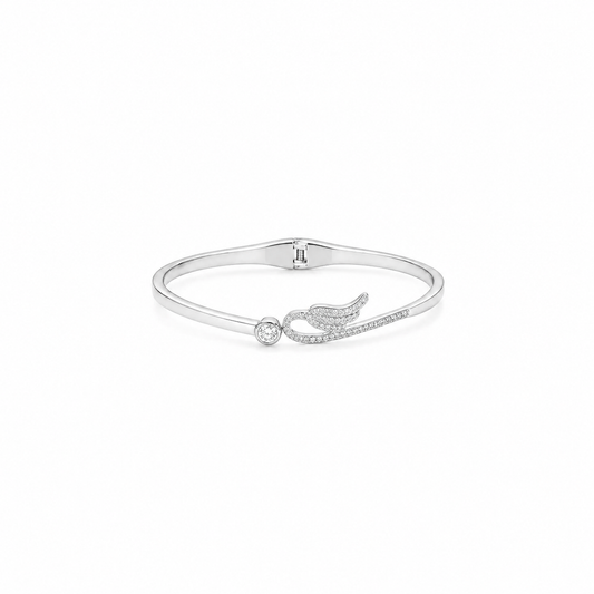 Celestial Wing Bracelet in Silver