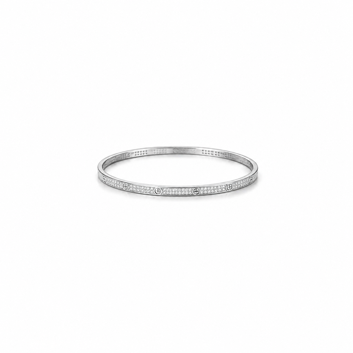 Simple Round Women`s Band in Silver