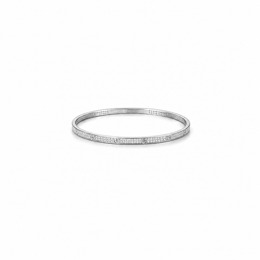 Simple Round Women`s Band in Silver