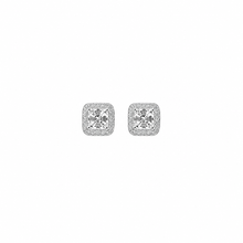 Radiance Square Halo Pendant in silver