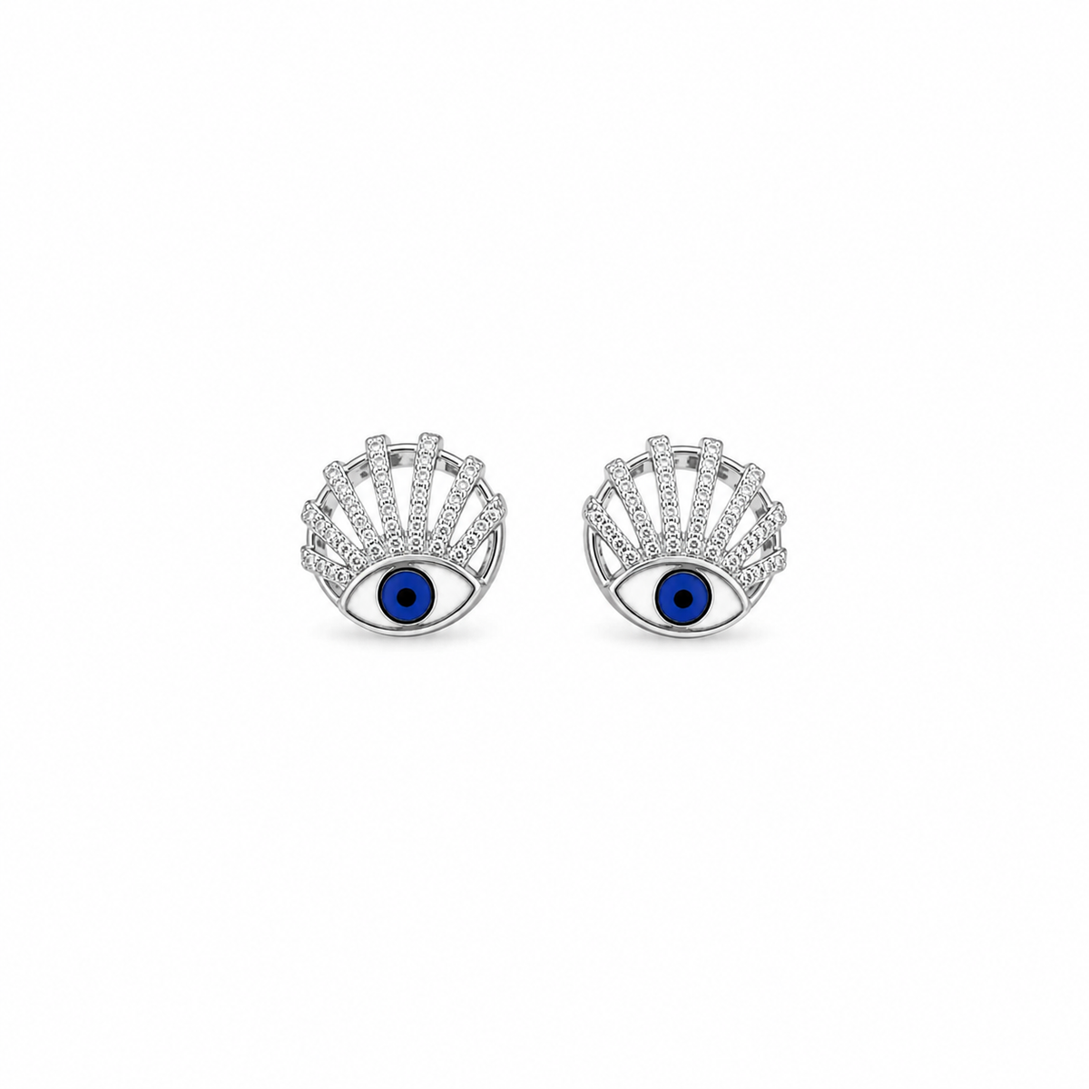 Evil eye Earrings in Silver