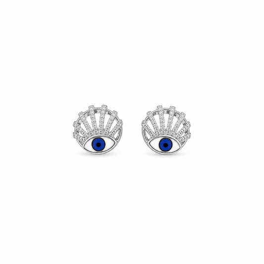 Evil eye Earrings in Silver