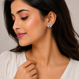 Evil eye Earrings in Silver