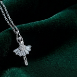 Silver Ball doll patterned women`s Pendant