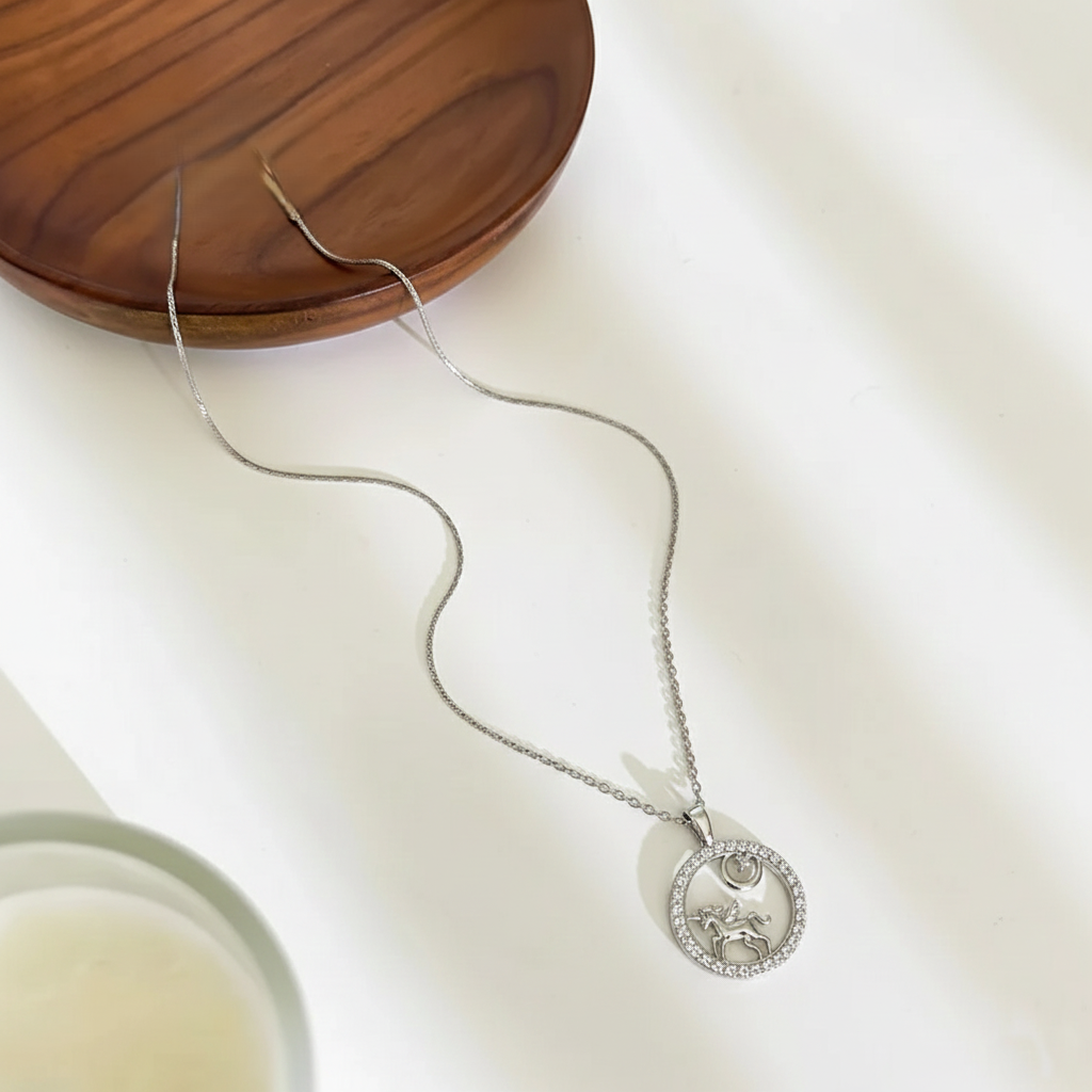 silver sagittara women`s pendant