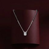 Square-cut Mangalsutra Pendant in silver