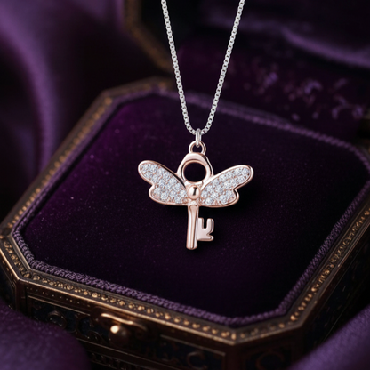 Aurora Key Pendant in Rose Gold