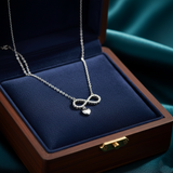 Infinity shaped with little heart Women`s Pendant
