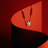 Floral Mangalsutra Pendant in silver