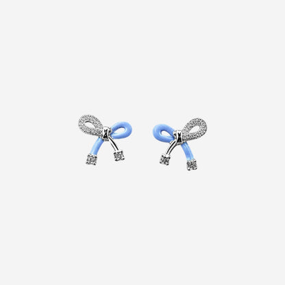Sterling silver Bluebow Women`s earring