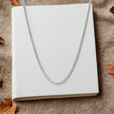 Silver Zigzag Pattern Women`s Chain
