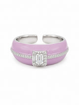 Purple Celestia Ring in silver