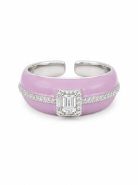 Purple Celestia Ring in silver