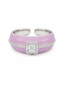 Purple Celestia Ring in silver