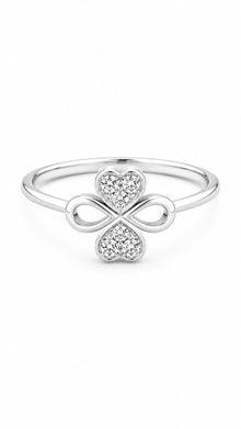 Infinity Heart Women`s Ring in Silver