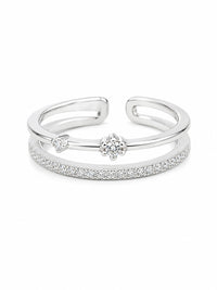 Silver Dual Band women`s Ring
