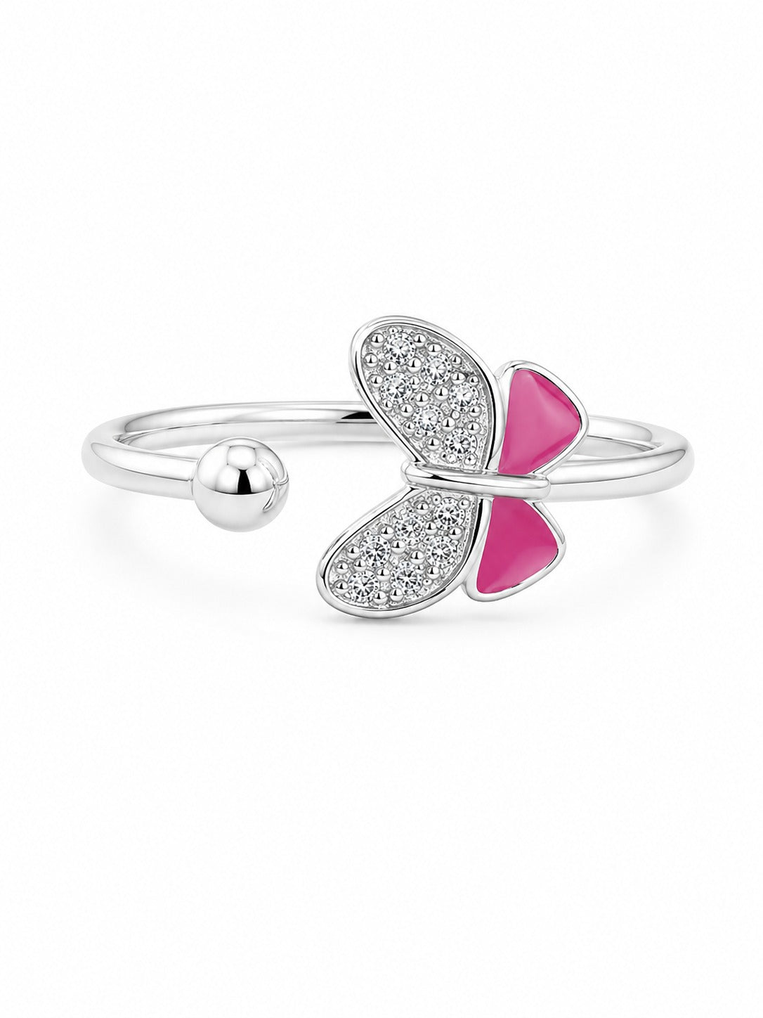Purple Butterfly Dream Ring in Silver