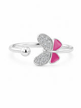 Purple Butterfly Dream Ring in Silver