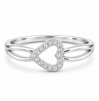 Silver Heart Splendor Women`s Ring