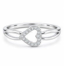 Silver Heart Splendor Women`s Ring