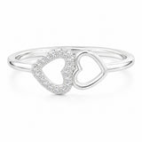 Twin Flame Women`s Ring in Silver
