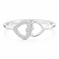 Twin Flame Women`s Ring in Silver