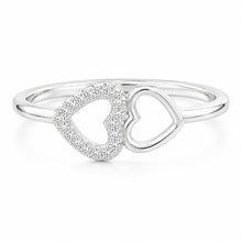 Twin Flame Women`s Ring in Silver