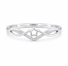 Silver Celestial Star Women`s Ring