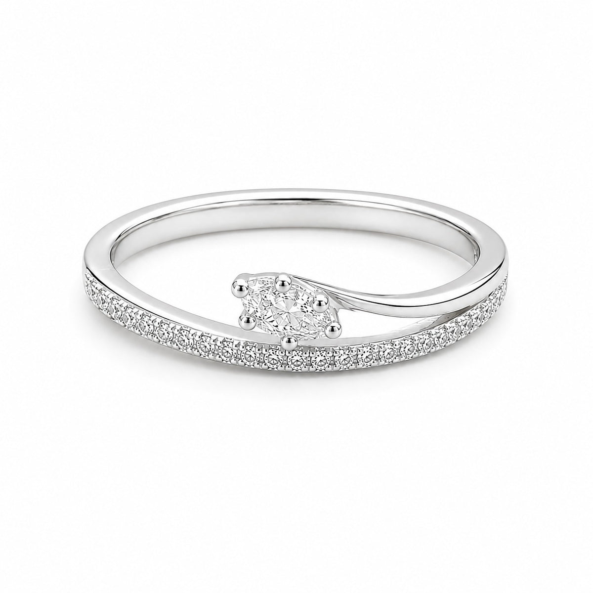 Marquise Glow Women`s Ring in Silver