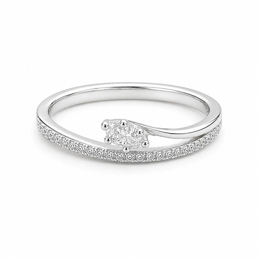 Marquise Glow Women`s Ring in Silver