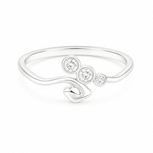 Silver Trio Bezel Women`s Ring