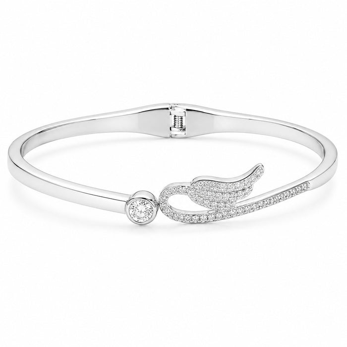 Celestial Wing Bracelet in Silver