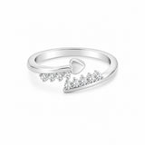 Silver Heart Glow Women`s Ring