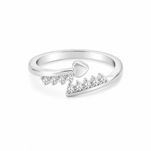 Silver Heart Glow Women`s Ring