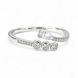 Silver Pear Harmony Women`s Ring