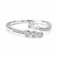 Silver Pear Harmony Women`s Ring