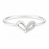 Silver Heart Women`s Ring