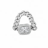 Silver Gracefully linked Women`s ring