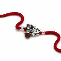 925 Silver Har Har Mahadev Damru Rudraksha Rakhi