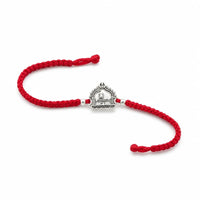 Silver Shivling Sacred Rakhi with Red Thread